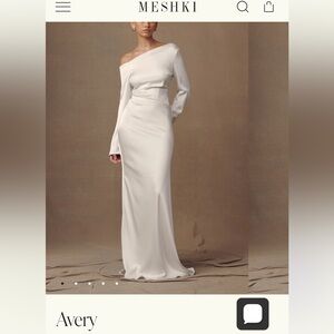 Avery Long Sleeve Maxi Dress - Never worn, with tags. 
Perfect for bridal events